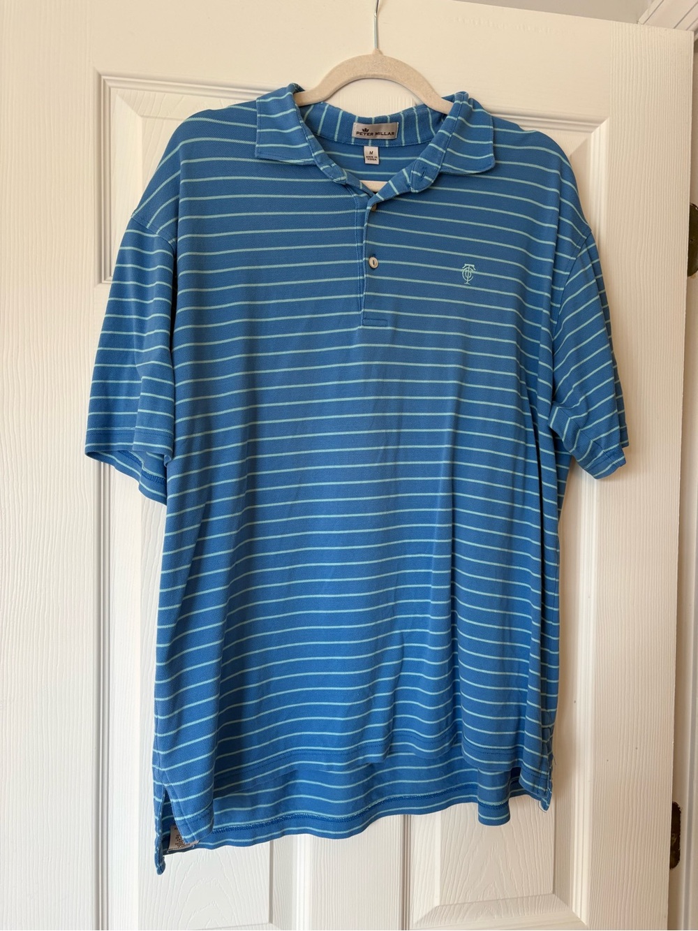 Peter Millar Blue Striped Polo Shirt